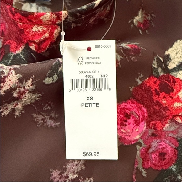 Gap Brown Floral Wide Sleeve Dress - Picture 6 of 6